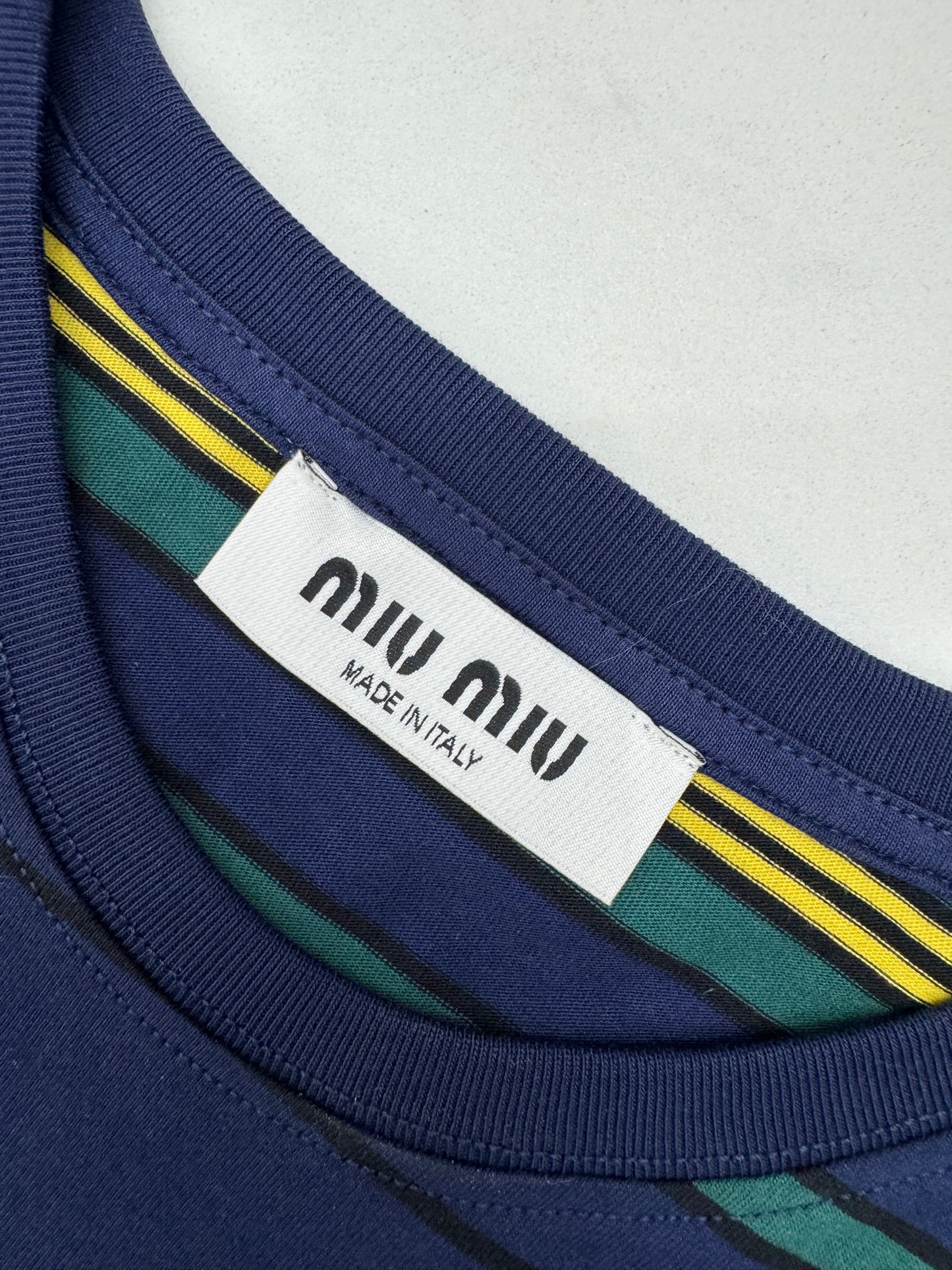 MIU MIU 25FW 條紋短袖