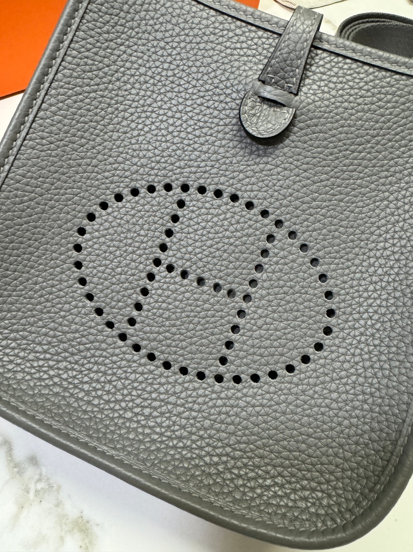 HERMES Mini Evelyn 積雨雲灰 0L Gris Meyer TC 銀扣PHW