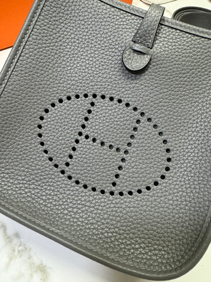 HERMES Mini Evelyn 積雨雲灰 0L Gris Meyer TC 銀扣PHW