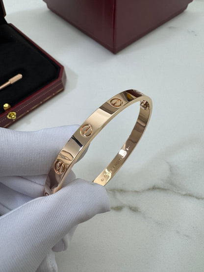 CARTIER Love Bracelets Classic Size Rose Gold