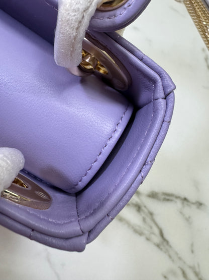 DIOR Mini Lady Dior 紫色羊皮