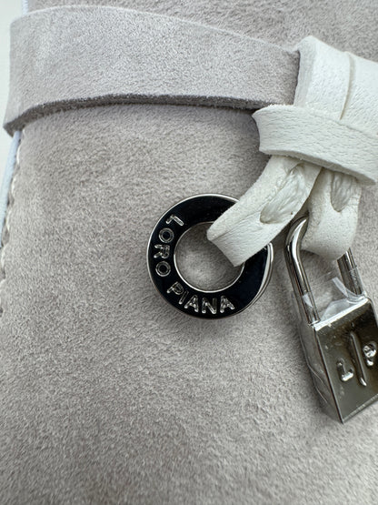 LORO PIANA Summer Walk 珍珠灰滾邊款樂福鞋