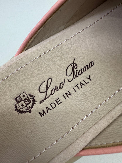 LORO PIANA Babouche Charms Walk Loafer Suede 粉沙色滚邊款