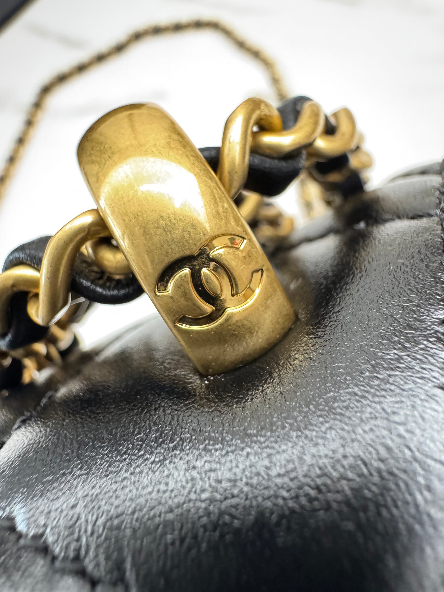 CHANEL 24C雙金珠中號22cm