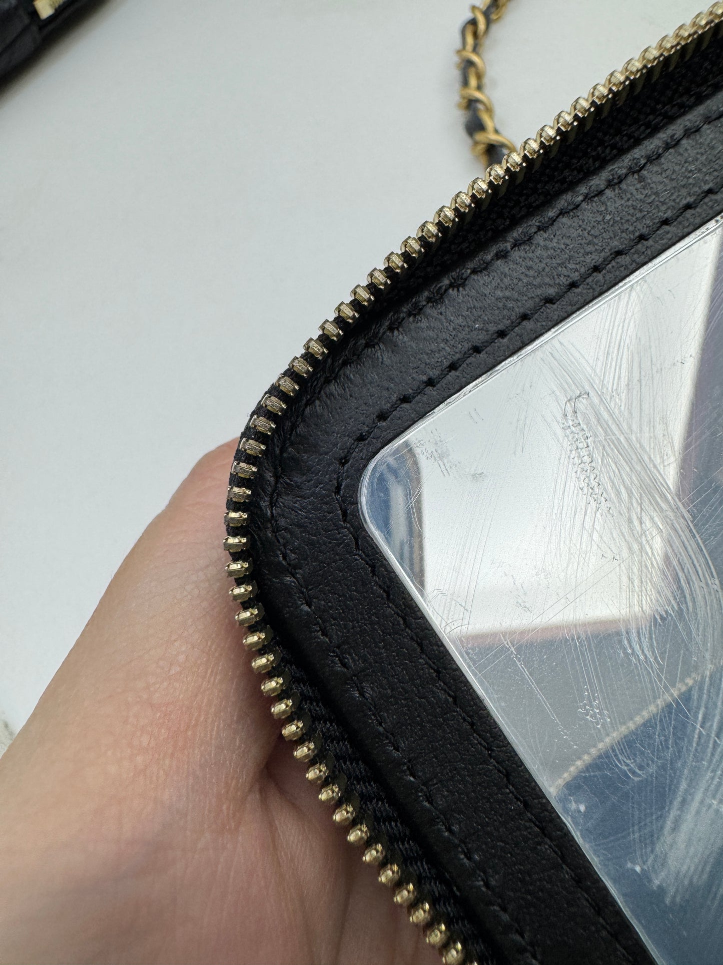 CHANEL 24S 調節扣 珠光黑長盒子