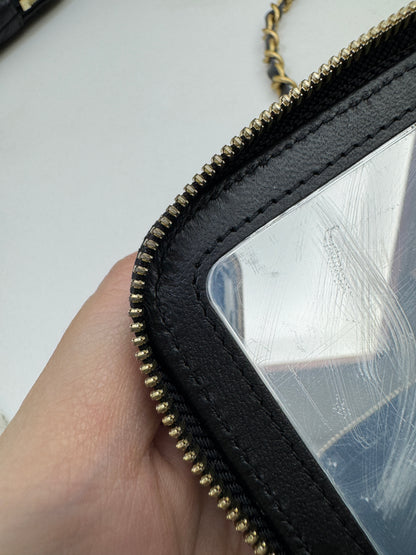 CHANEL 24S 調節扣 珠光黑長盒子