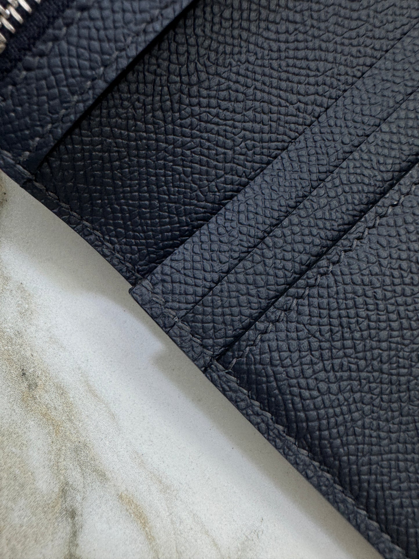 HERMES Bearn Wallet 午夜藍銀扣 Epsom Bleu Nuit PHW