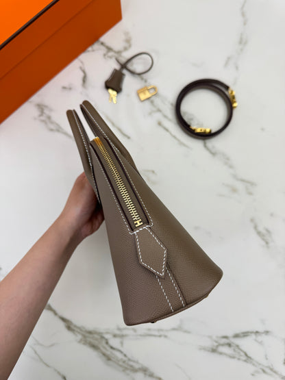 HERMES Bolide 25 大象灰金扣 Epsom Etoupe GHW