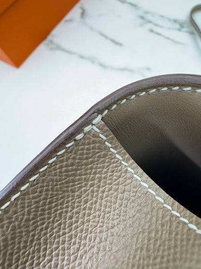 HERMES Constance Elan 大象灰銀扣 Epsom Etoupe PHW