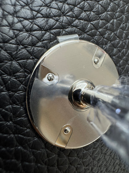 HERMES Lindy30 黑銀 TC Noir PHW