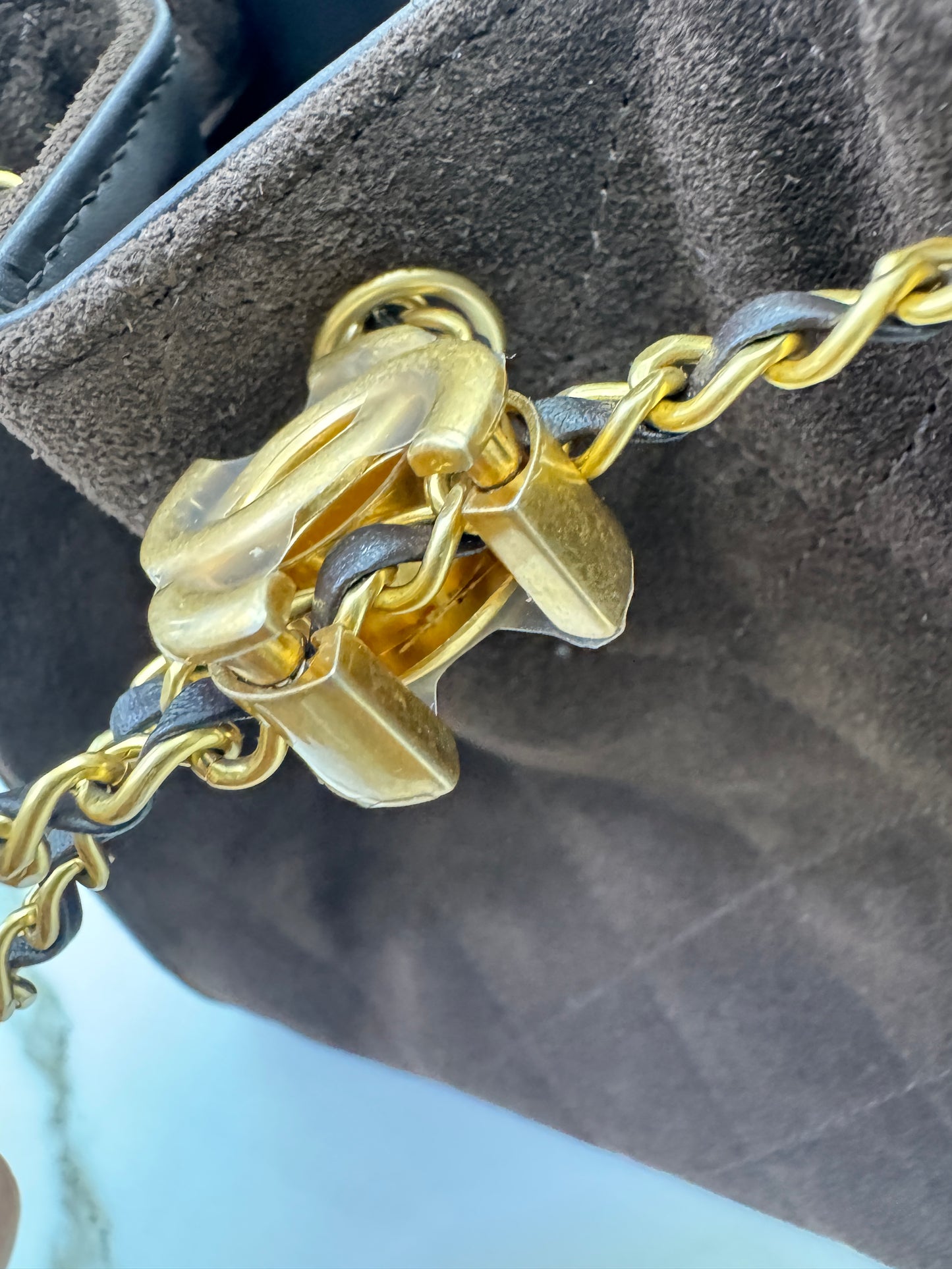 CHANEL 25Bag 麂皮深棕色 Small