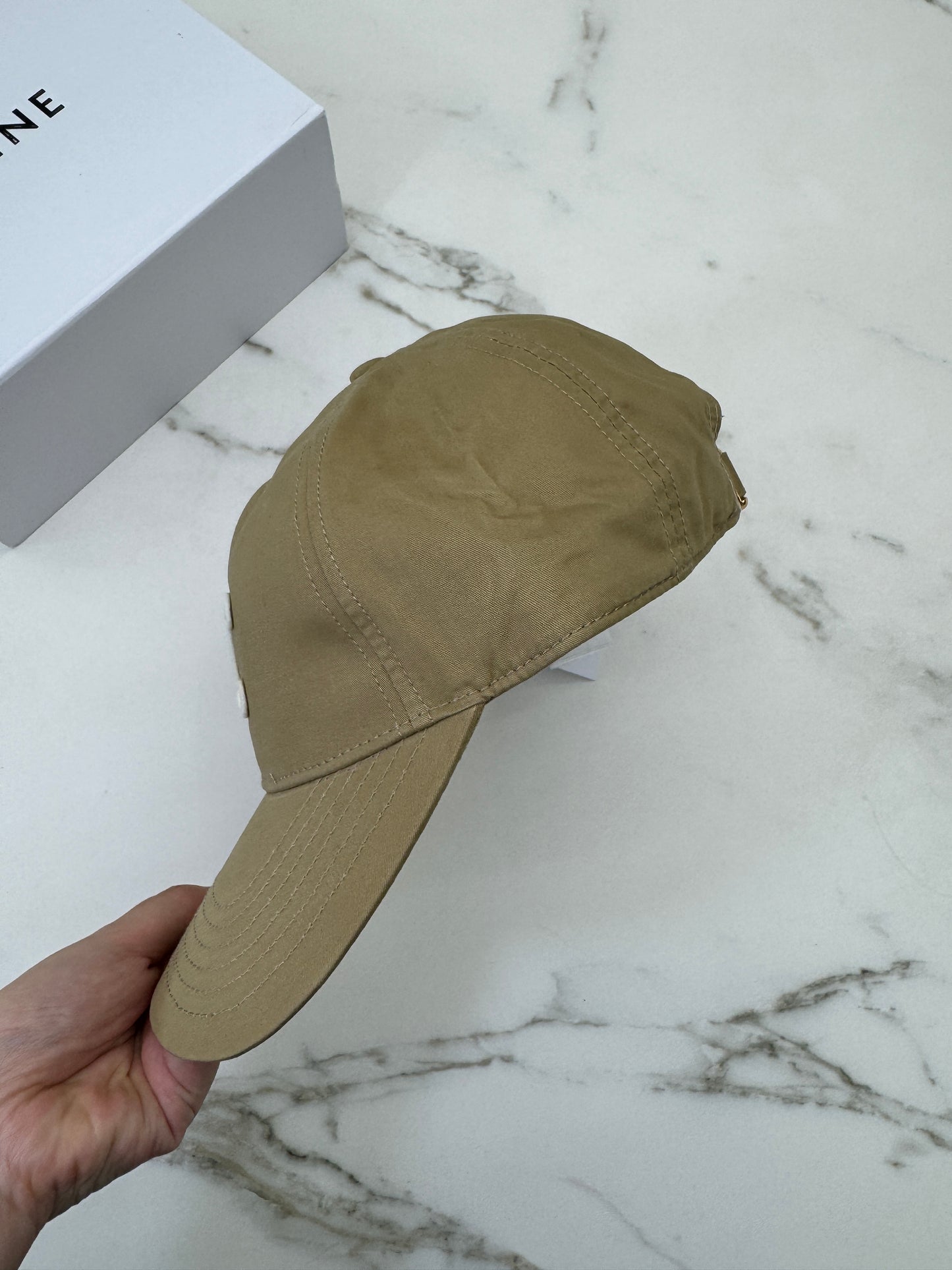 CELINE 凱旋門鴨舌帽 卡其色