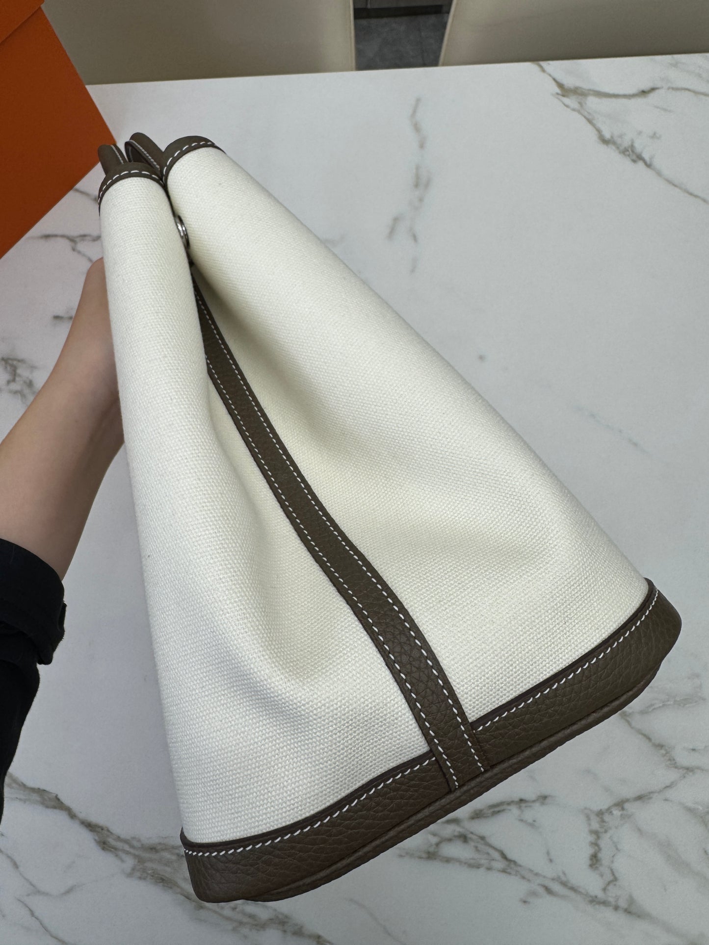 HERMES Garden Party 36 大象灰Negonda拼帆布