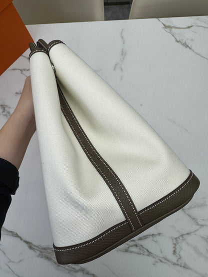 HERMES Garden Party 36 大象灰Negonda拼帆布