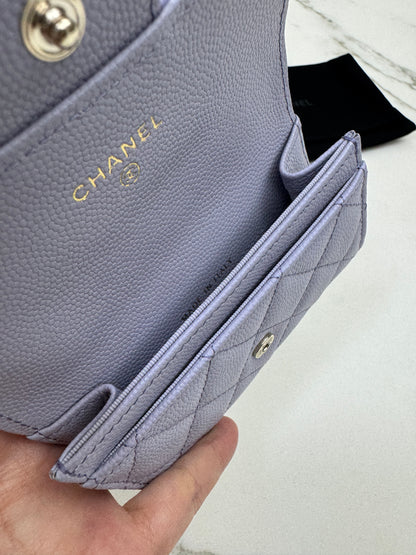 CHANEL 21K 香芋紫 CF Cardholder