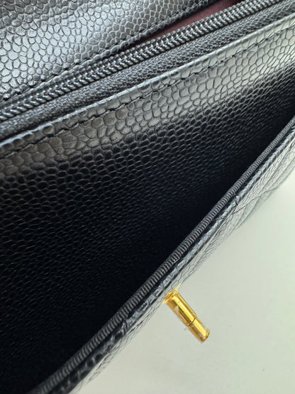 CHANEL Wallet On Chain 黑金牛 新版旋轉扣woc