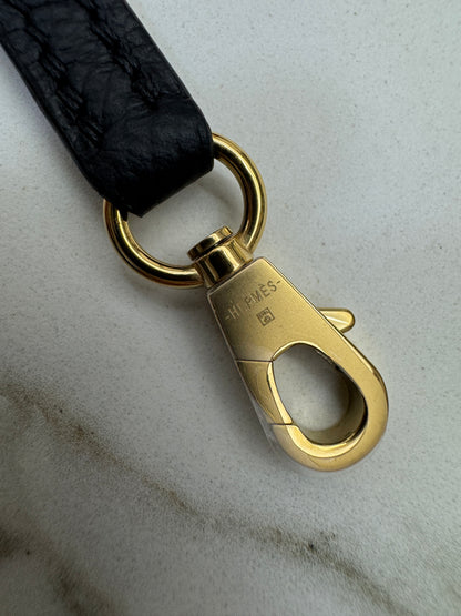 HERMES Mini Kelly II 黑金 Epsom Noir GHW