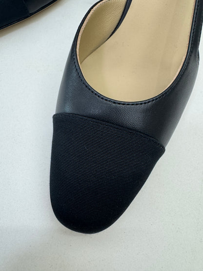 CHANEL Slingback 黑色羊皮