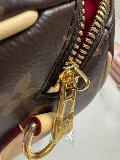 LV Speedy 20 粉橙色肩帶