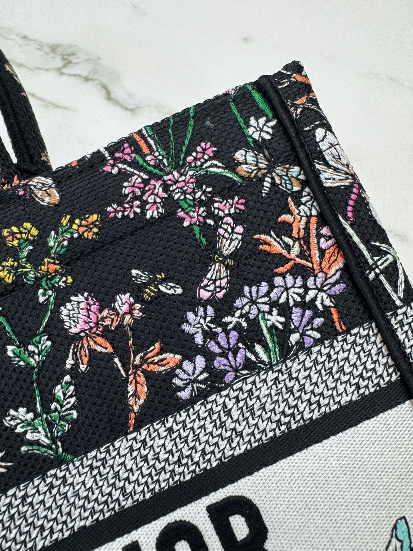 DIOR Book Tote Herbarium Black Medium