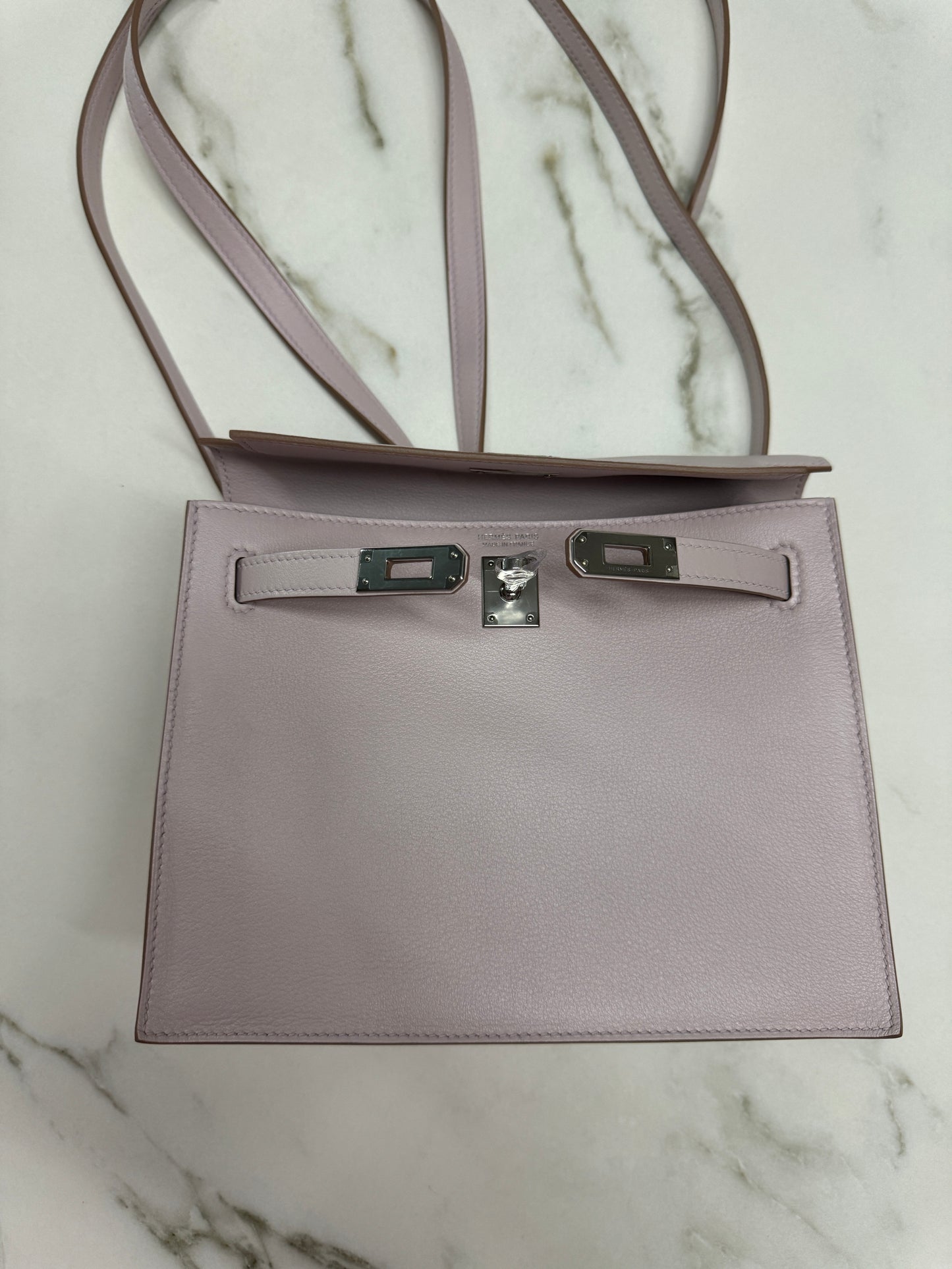 HERMES Kelly Danse 夢幻紫 銀扣 Swift