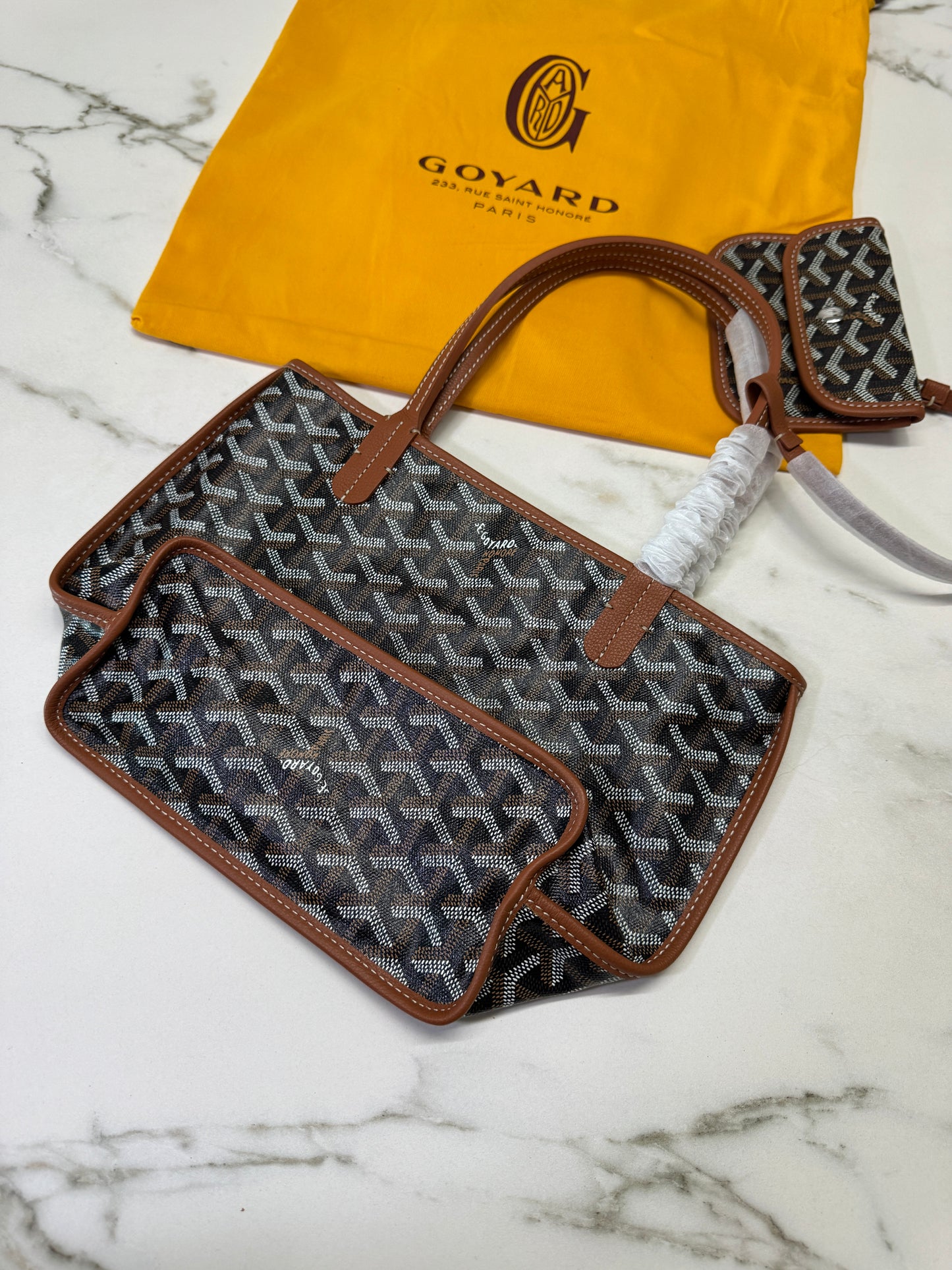 GOYARD Anjour Mini Tote 雙面 焦糖棕