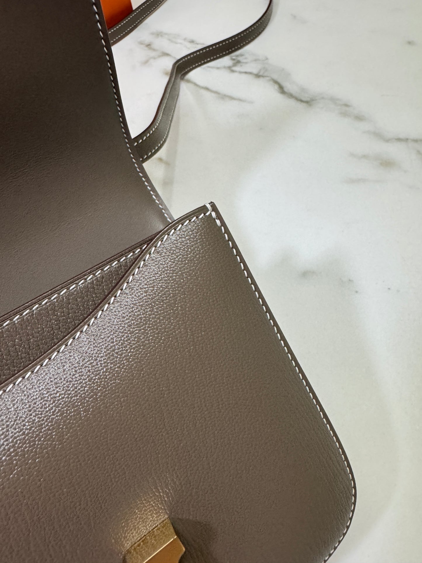 HERMES Mini Constance 大象灰山羊皮 金扣 Etoupe GHW