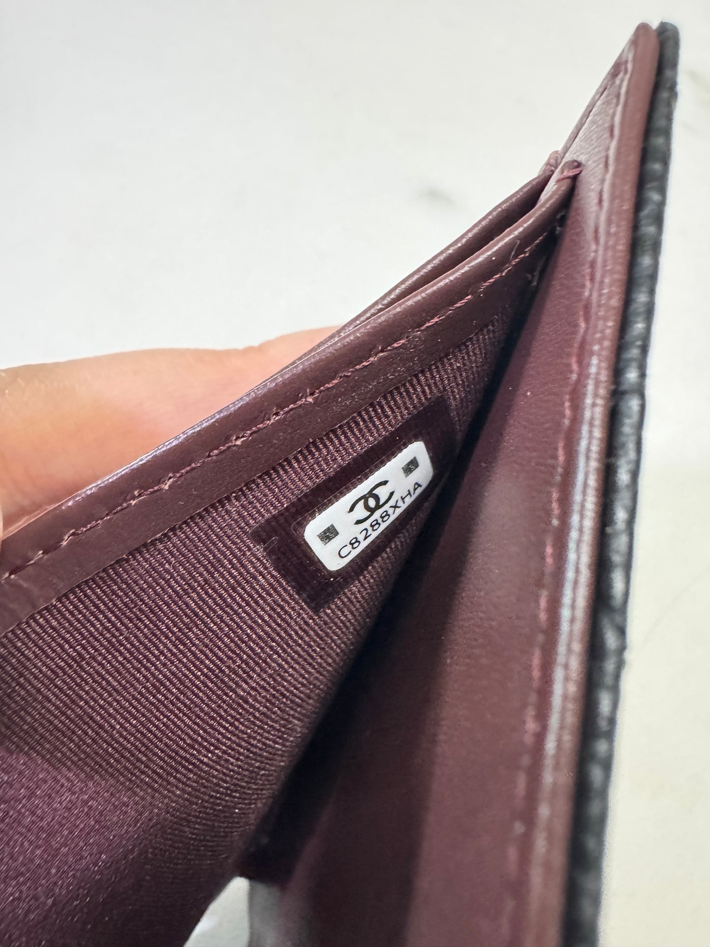 CHANEL CF三摺錢包 黑金牛