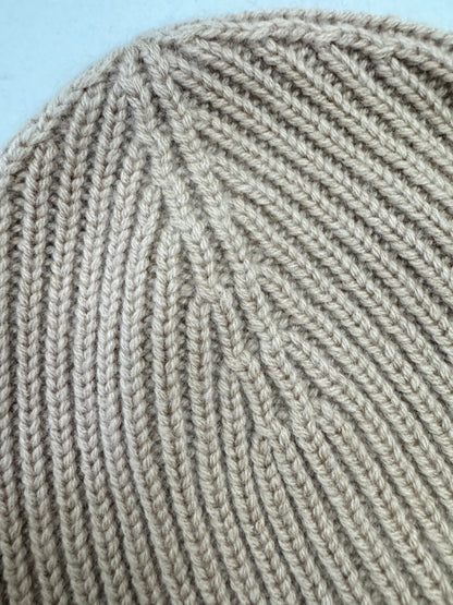 CHANEL 25B 針織羊絨帽 奶茶色