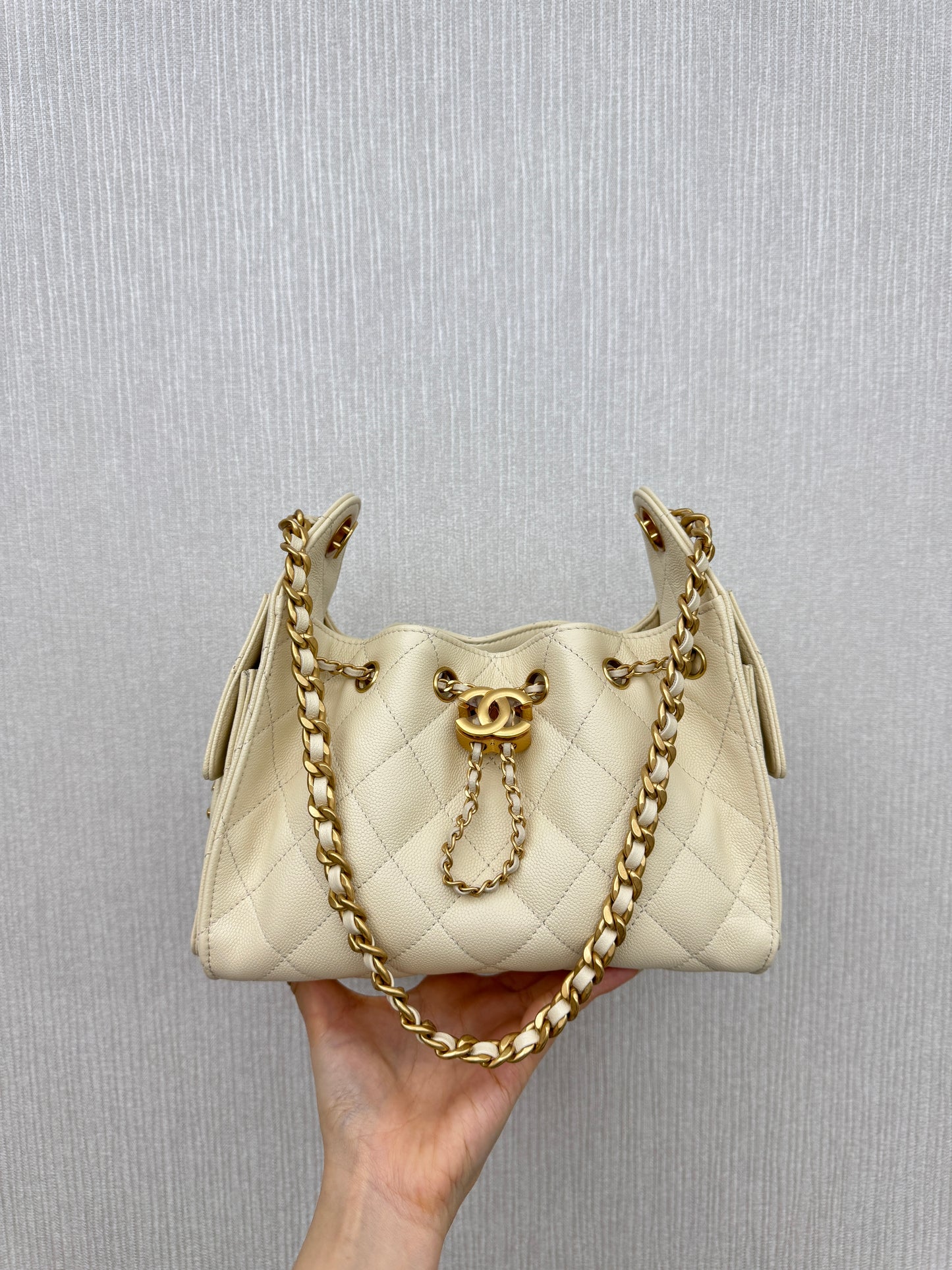 CHANEL Mini 25Bag 米色