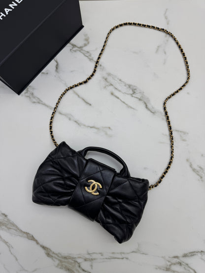 CHANEL 25K Mini 蝴蝶結包 綿羊皮