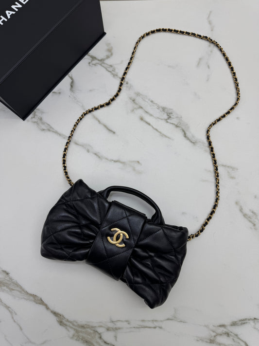 CHANEL 25K Mini 蝴蝶結包 綿羊皮