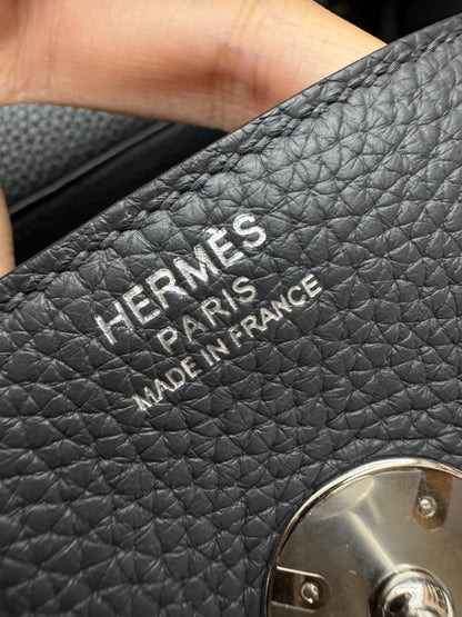 HERMES Lindy 30 石墨灰銀扣 TC 88 Graphite PHW