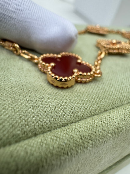 VCA Vintage Alhambra Bracelet 紅玉髓玫瑰金鐳射
