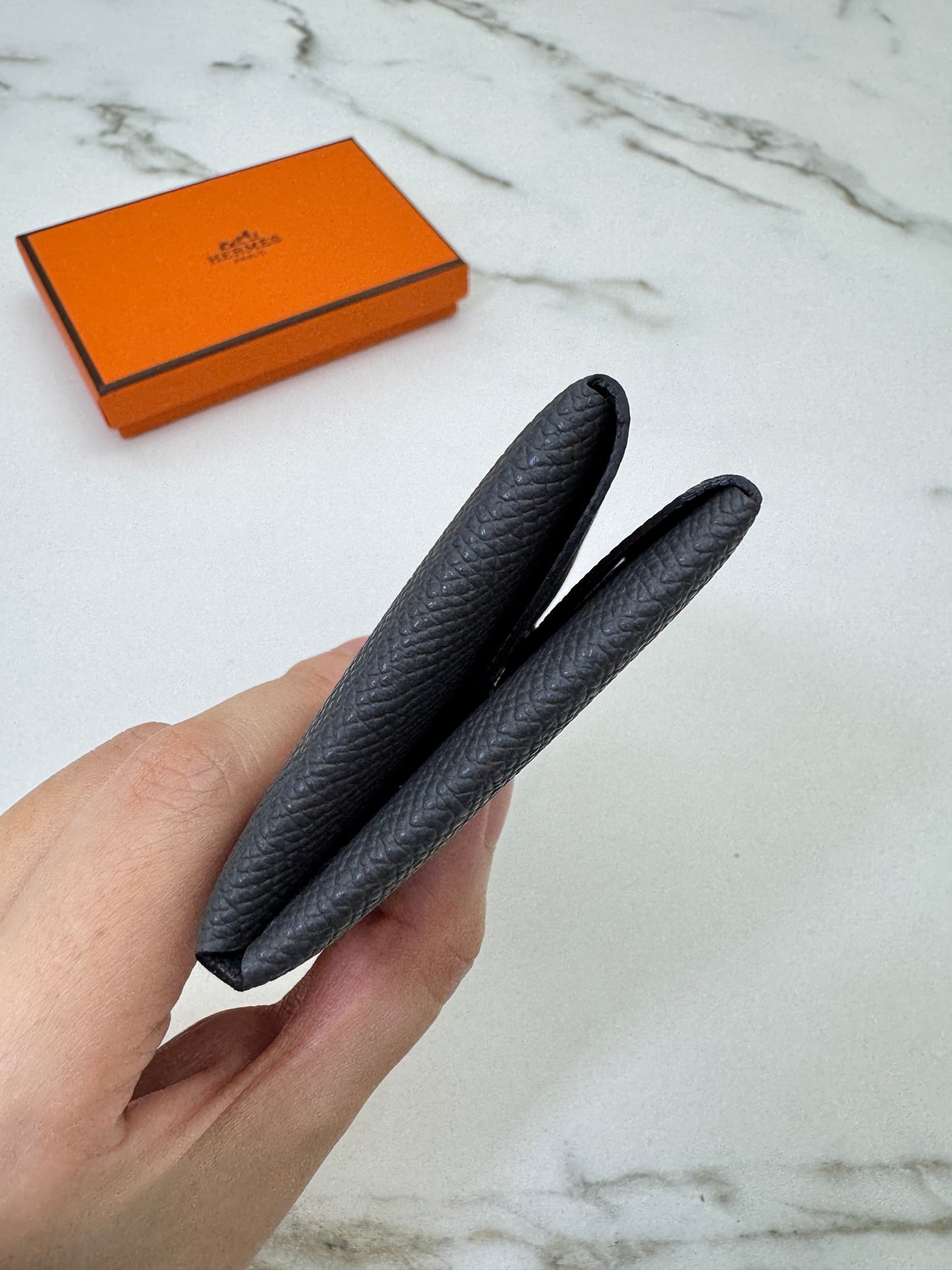 HERMES Calvi Duo 石板灰 Epsom 85 Ardoise
