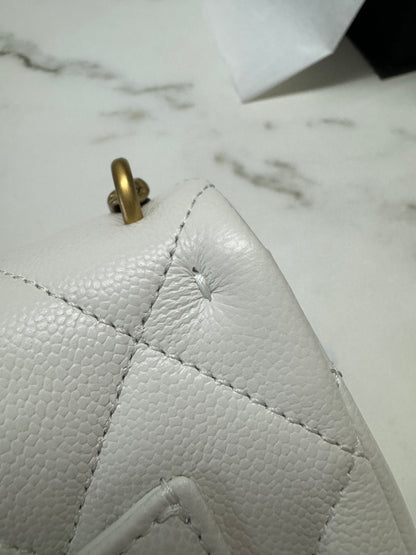 CHANEL 24P 愛心金球 白色 20cm 中號