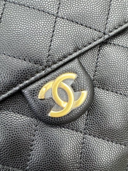 CHANEL 25Bag Medium 黑色荔枝皮