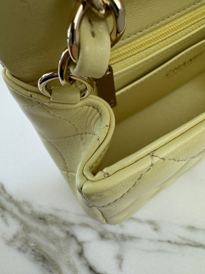 CHANEL Mini CF20 25S小雞黃 Lambskin