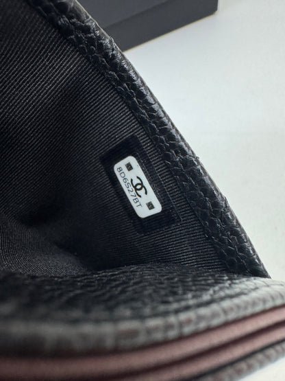 CHANEL 黑銀牛 Cardholder