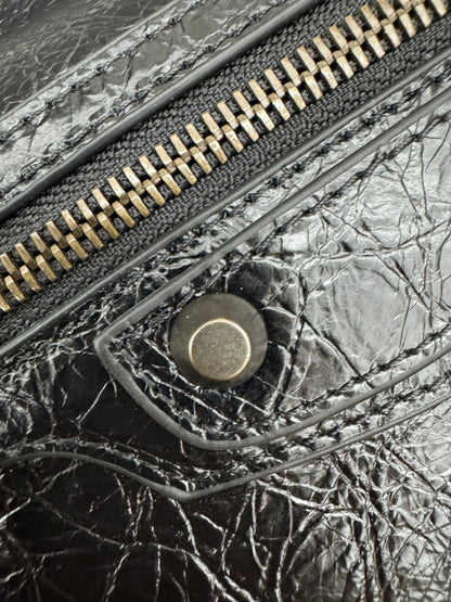 BALENCIAGA Le City Hobo 黑色油蠟皮