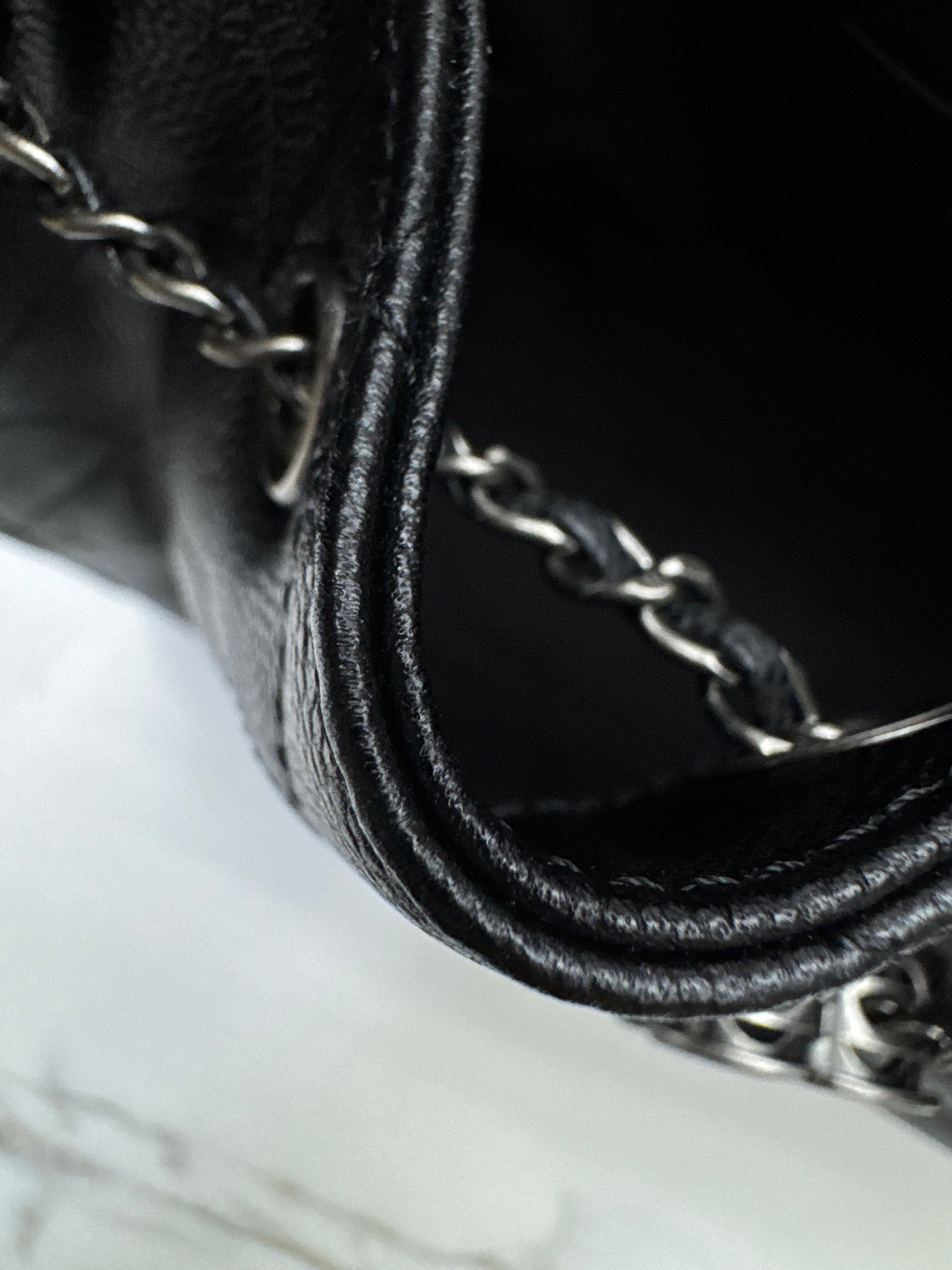 CHANEL 25Bag Small 黑銀小號 荔枝牛皮 Caviar Calfskin