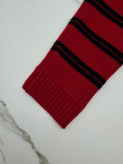 MIU MIU 紅色條紋針織開衫