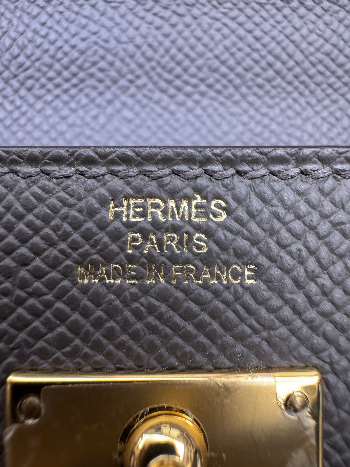 HERMES Kelly to-go 錫器灰金扣 Epsom