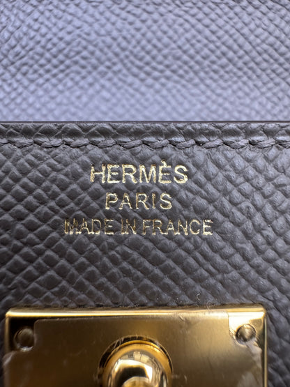 HERMES Kelly to-go 錫器灰金扣 Epsom