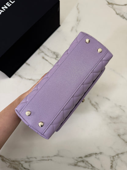 CHANEL Coco Handle 24P紫色 Small
