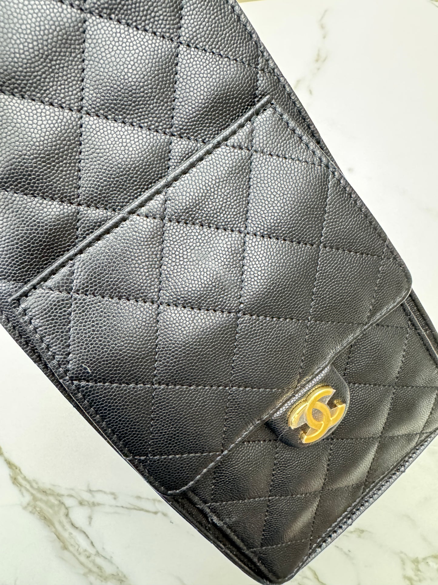 CHANEL 25Bag Medium 黑色荔枝皮