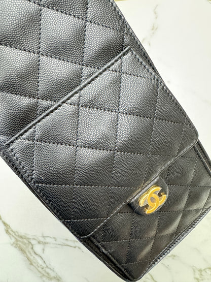 CHANEL 25Bag Medium 黑色荔枝皮