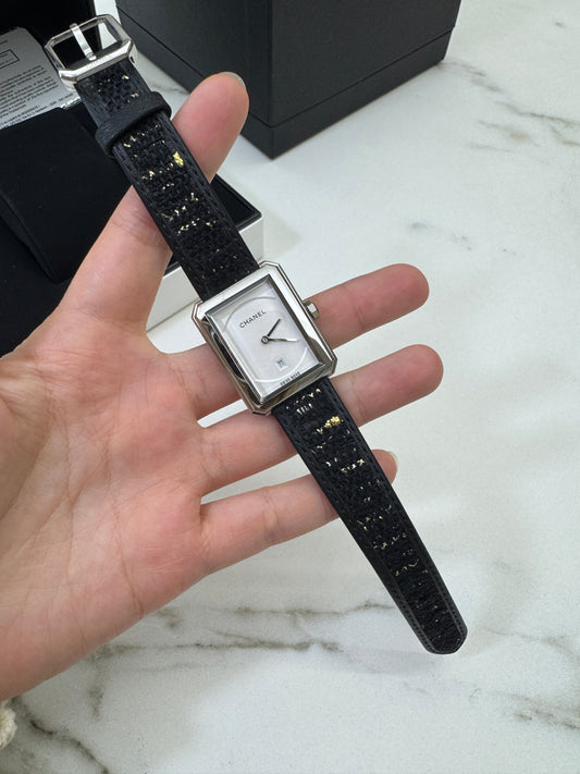 CHANEL Boyfriend Watch Tweed