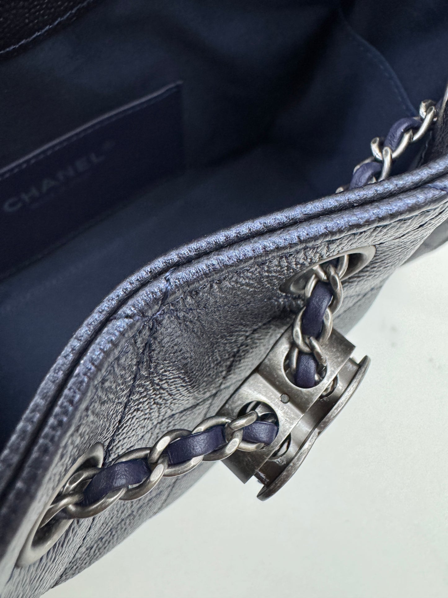 CHANEL Mini 25Bag 珠光深藍