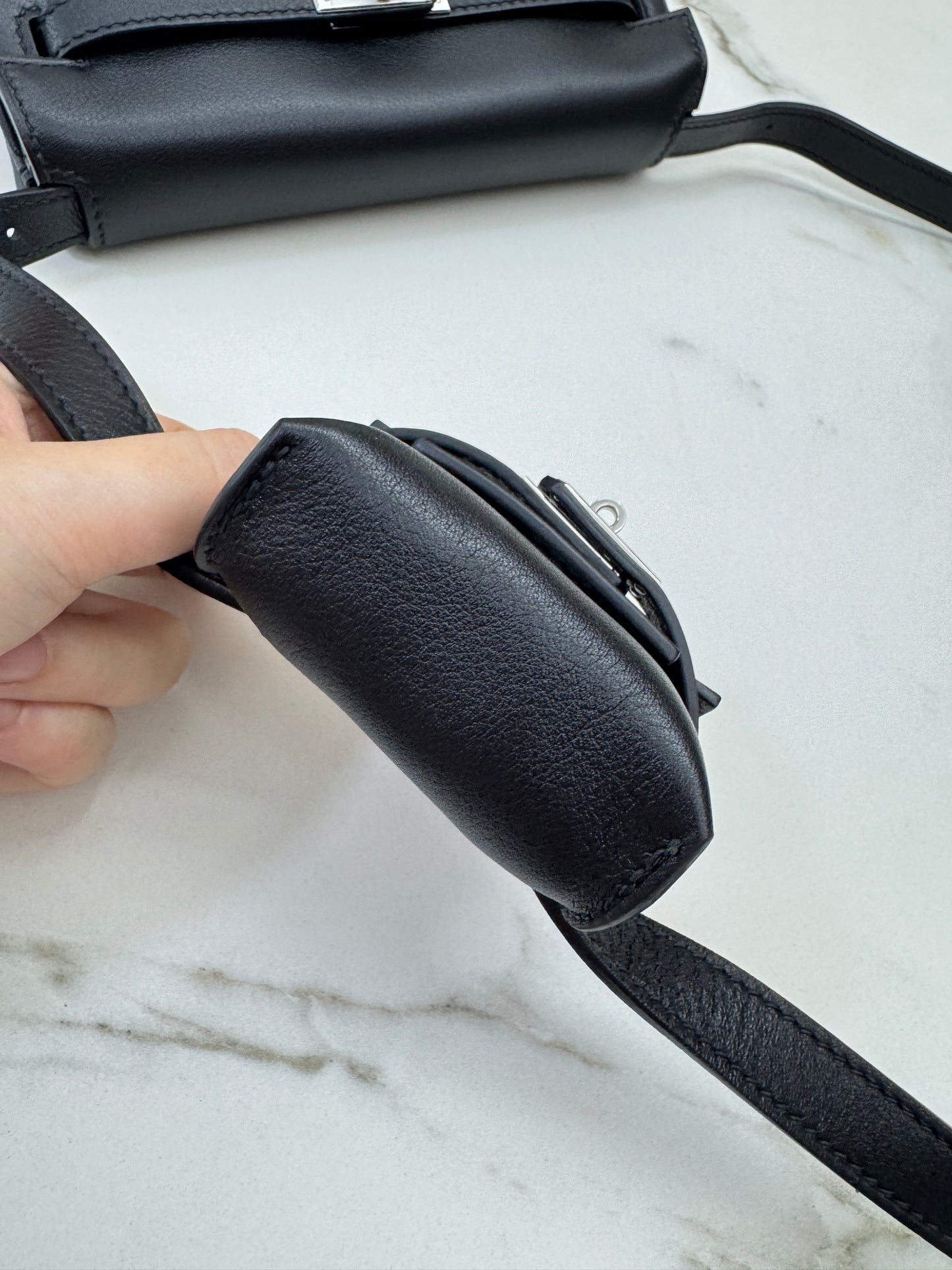 HERMES Kelly Moove 黑銀 Swift Noir PHW
